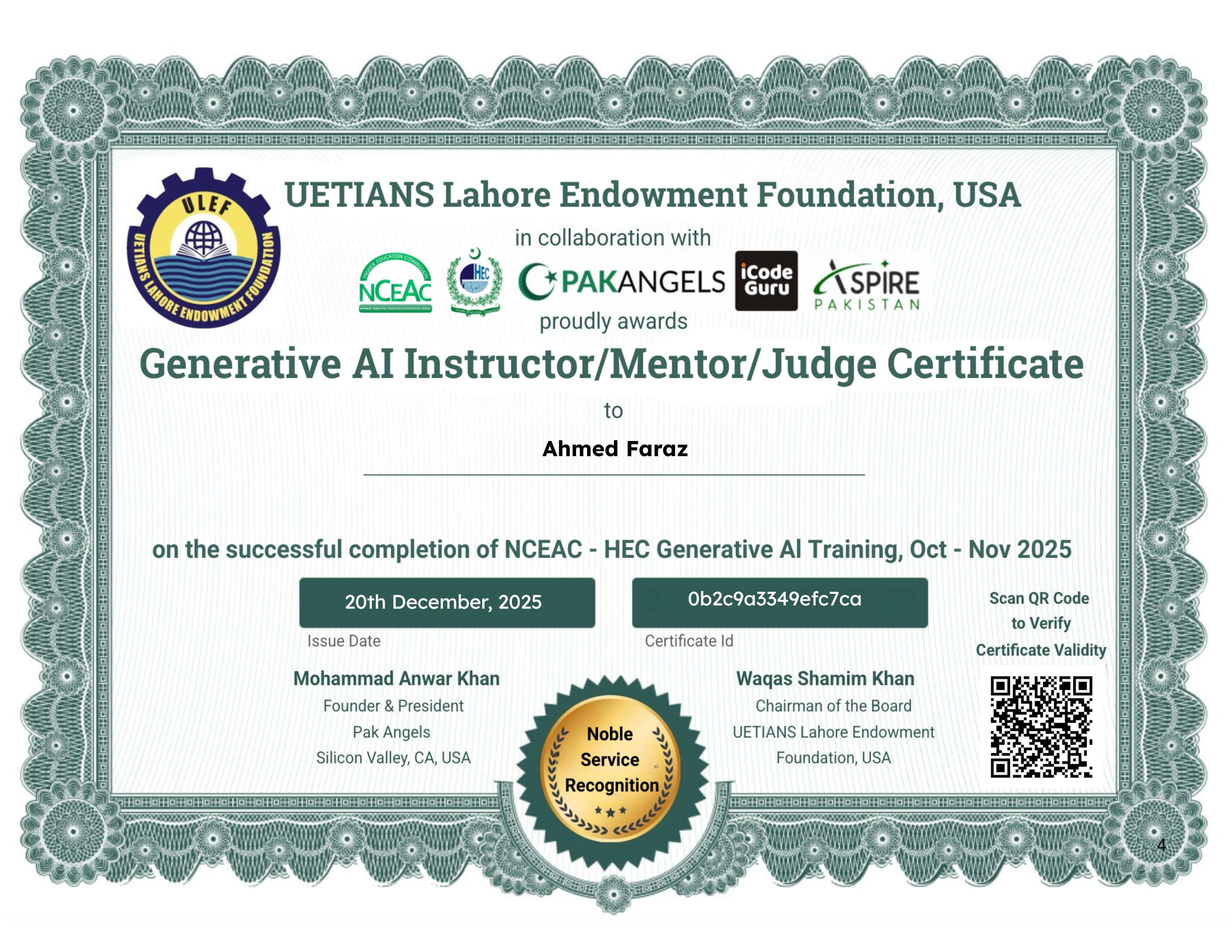 Pak Angels’ Generative AI Training Course - Mentors and Judges HEC C1