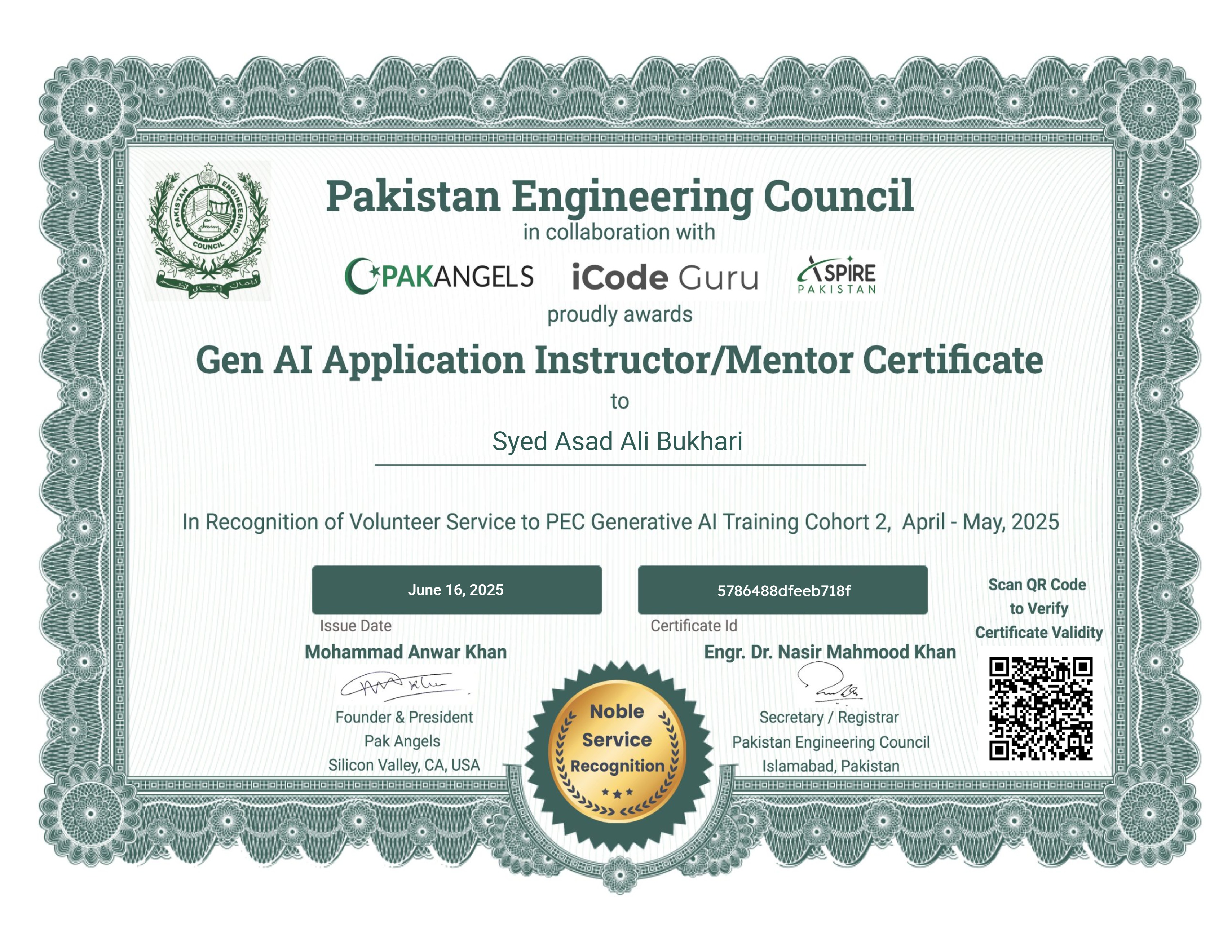 Pak Angels’ Generative AI Training Course - Mentors and Judges