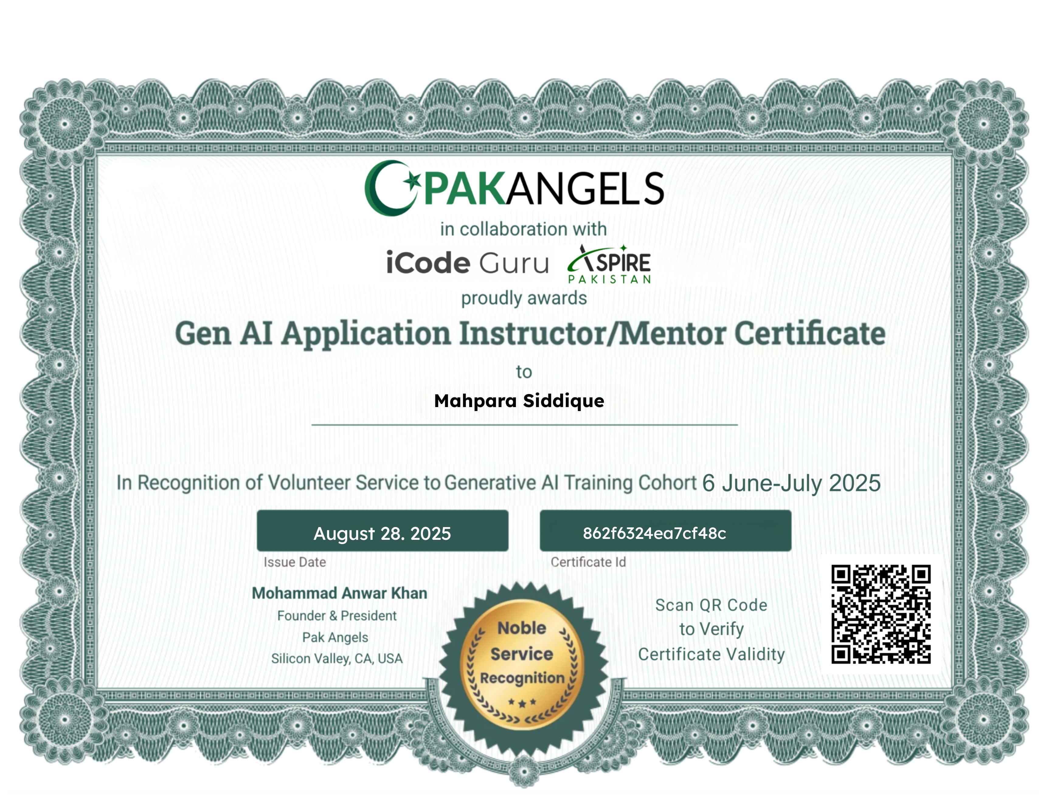 Pak Angels’ Generative AI Training Course - Mentors and Judges Cohort 6